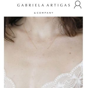 Gabriela Artigas 14k rose gold line necklace